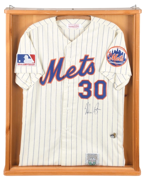 CONTEMPORARY COOPERSTOWN COLLECTION NO. 30 METS AUTOGRAPHED NOLAN RYAN STORE-BOUGHT JERSEY.