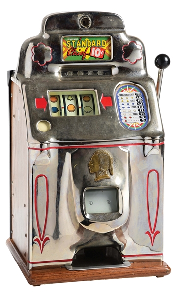 JENNINGS STANDARD CHIEF 10¢ SLOT MACHINE. 