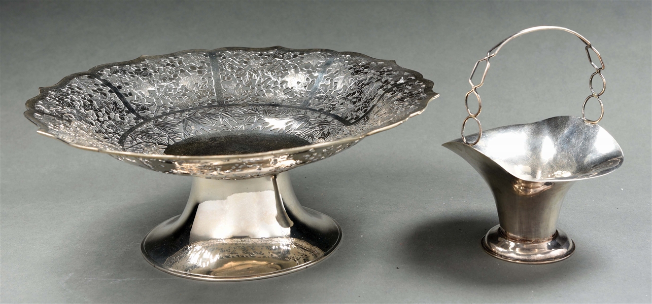A CHINESE EXPORT SILVER BOWL. 