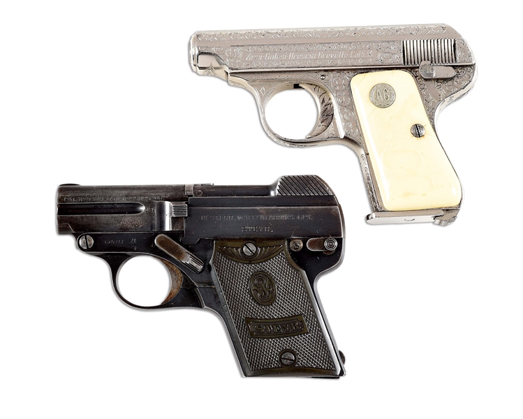 Lot consists of (A) ArmiGalesi Model 505 semi automatic pistol Barnebys