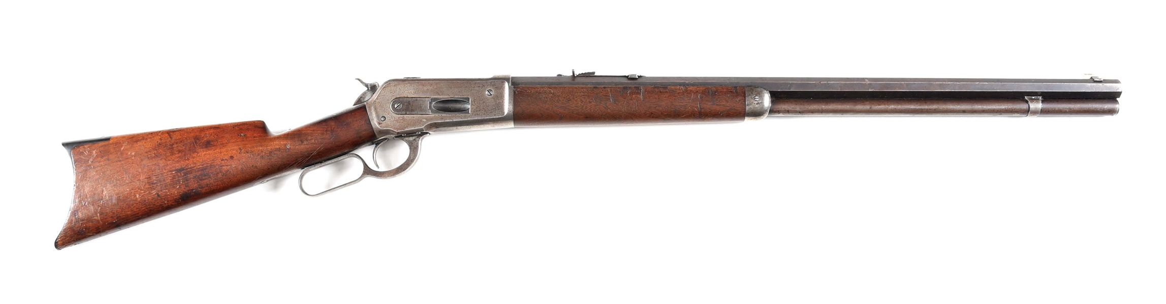 (A) WINCHESTER MODEL 1886 LEVER ACTION RIFLE (1891).