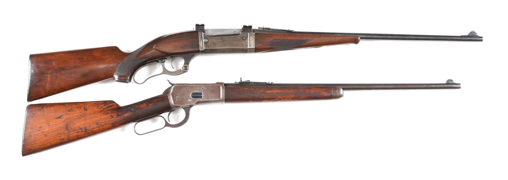 (C) LOT OF 2: LEVER ACTION RIFLES, SAVAGE MODEL 1899 AND WINCHESTER MODEL 53.