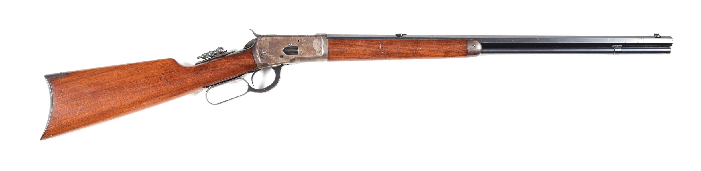 (C) WINCHESTER MODEL 1892 LEVER ACTION RIFLE (1918).