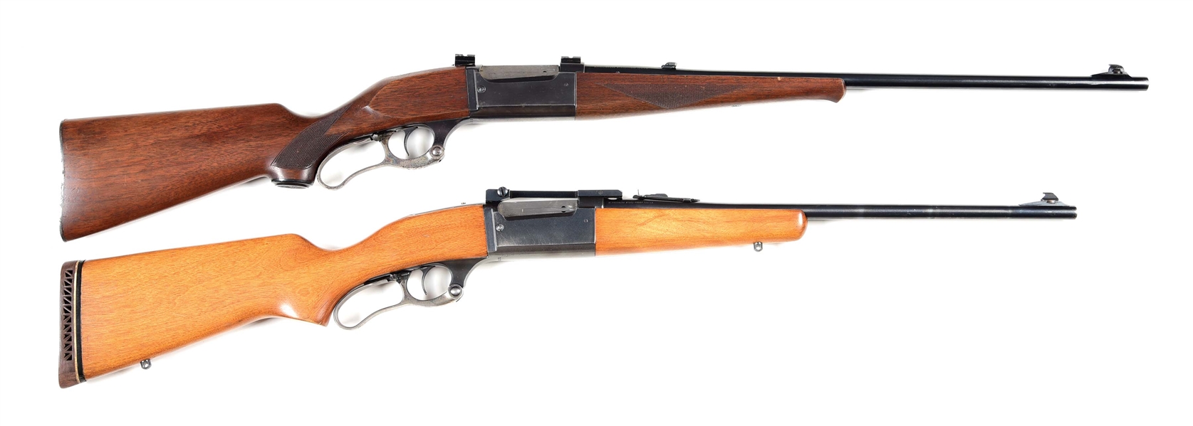 (C) LOT OF : 2 SAVAGE MODEL 99 & 99E LEVER ACTION RIFLES.