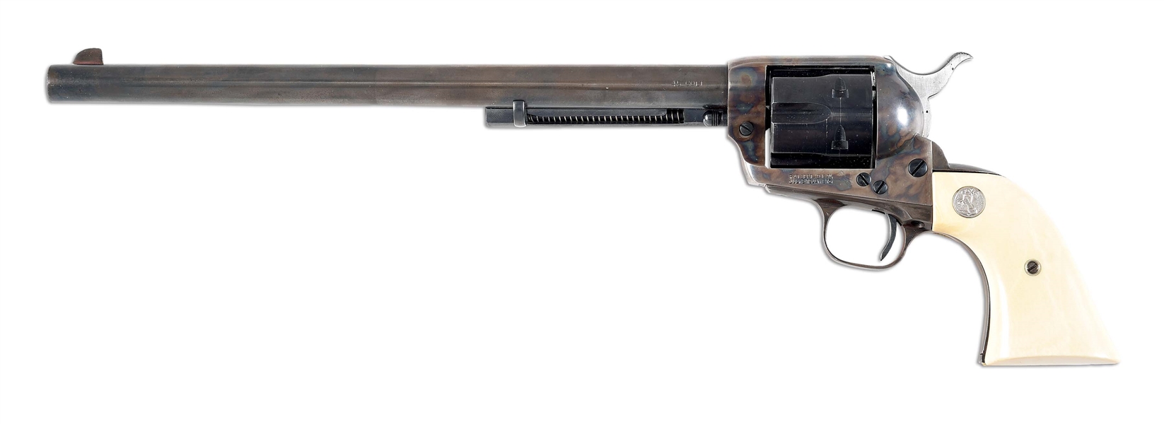 (C) COLT SINGLE ACTION ARMY REVOLVER WITH 12 INCH BARREL (1926).