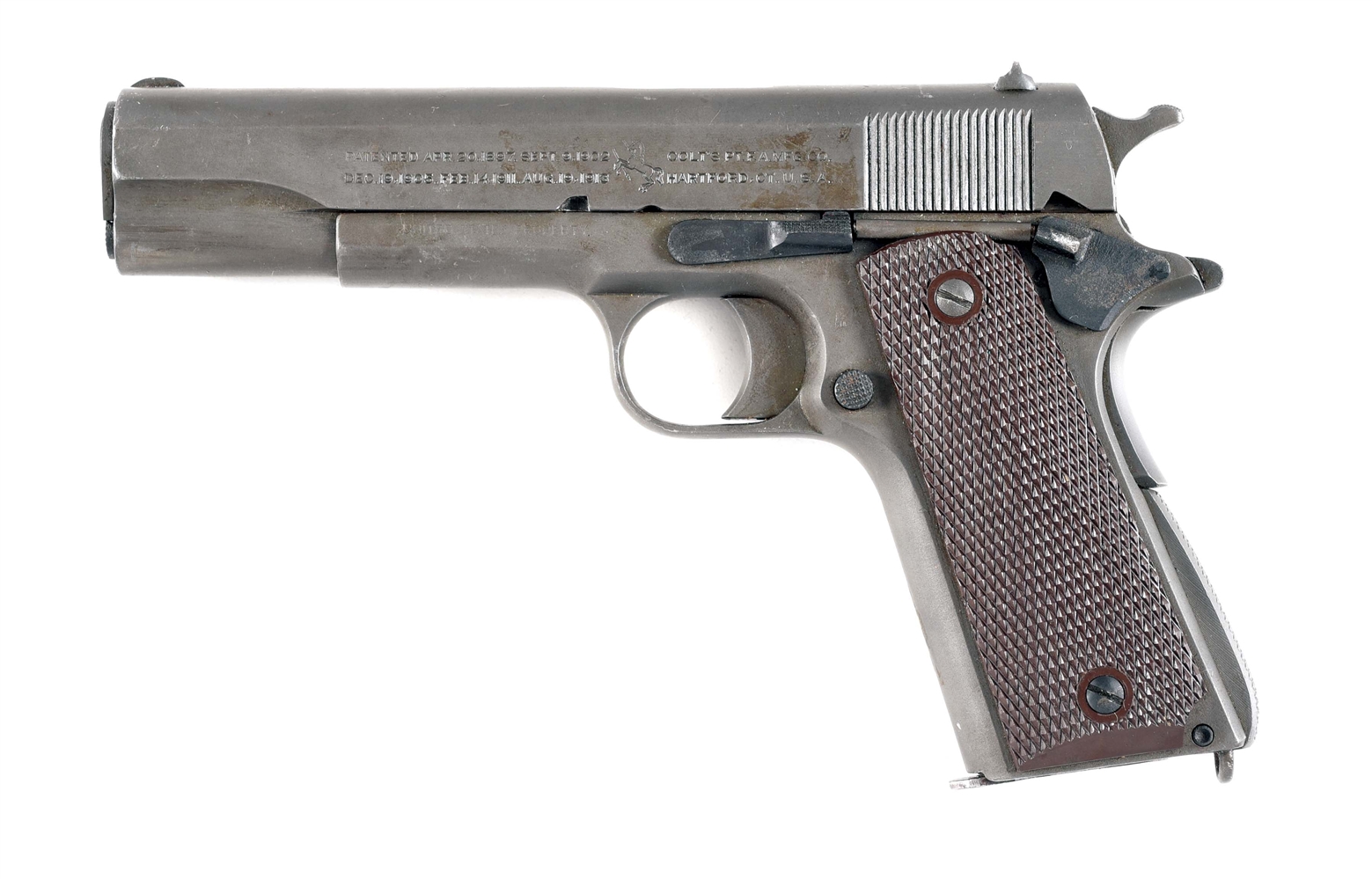 (C) COLT MODEL 1911 SEMI-AUTOMATIC PISTOL WITH BOX AND DCM SALES RECEIPT FROM 1960.
