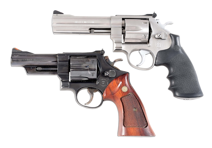 (M) LOT OF 2: SMITH & WESSON 610 AND 29-2 LOUISVILLE POLICE MARKED DOUBLE ACTION REVOLVERS.