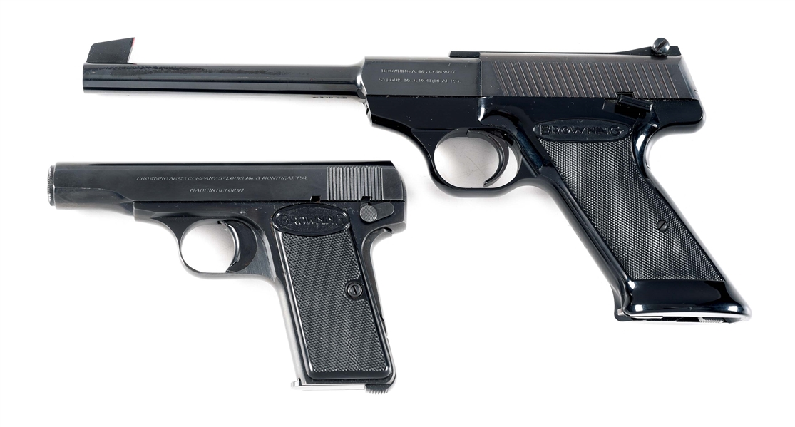(C) LOT OF 2: BROWNING NOMAD 22 AND MODEL 1955 SEMI-AUTOMATIC PISTOLS.