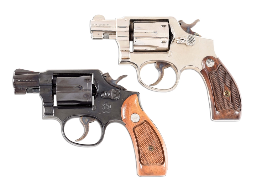 (M) LOT OF 2: SMITH & WESSON PRE-MODEL 10 DETROIT POLICE DEPARTMENT AND SMITH & WESSON 10-7 DOUBLE ACTION REVOLVERS.