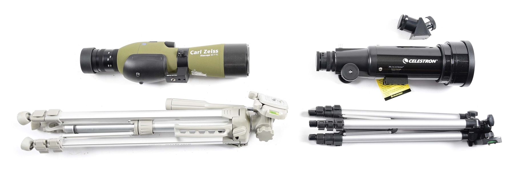 LOT OF 3: TARGUS CAMERA/CAMCORDER TRIPOD, ZEISS VICTORY SPOTTING SCOPE AND CELESTRON TRAVEL SCOPE 70.