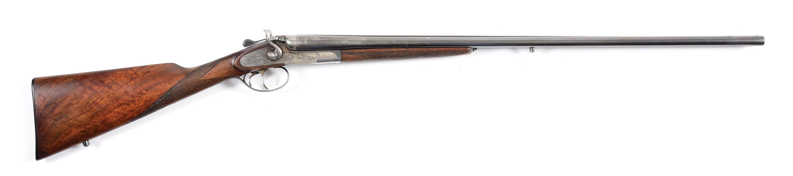 (C) PIEPER 28 BORE SIDE BY SIDE SHOTGUN WITH CASE.