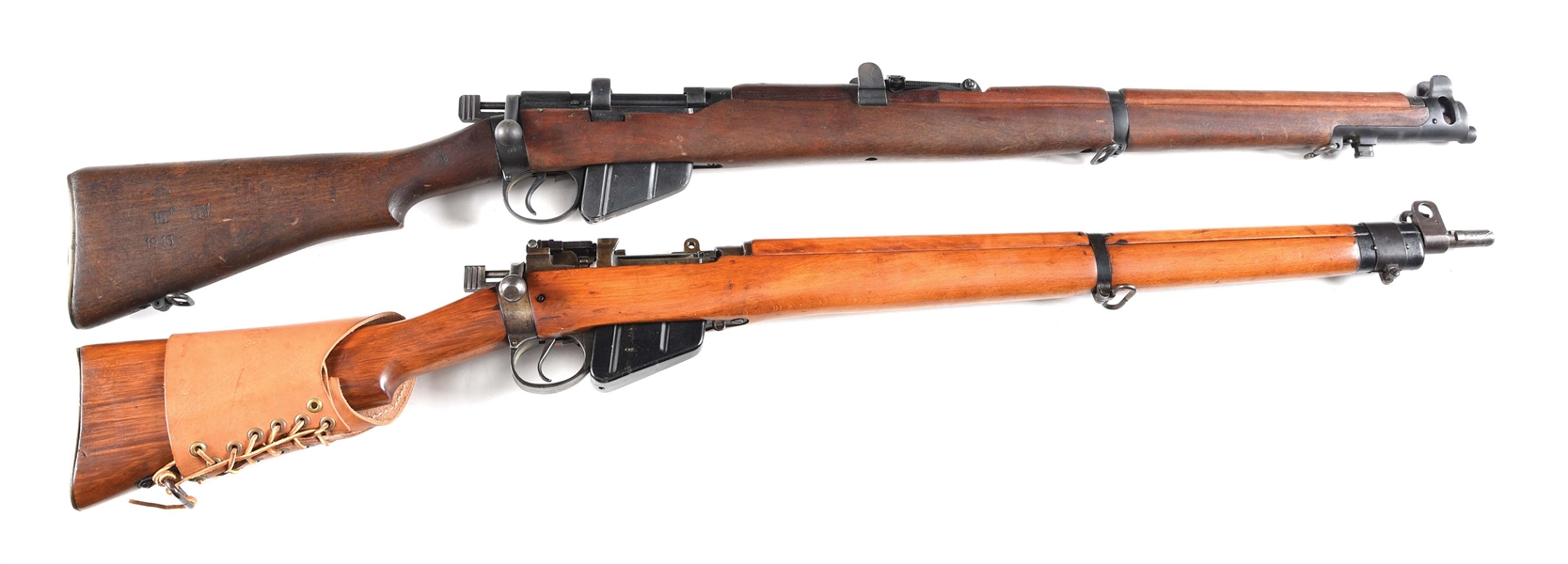 (C) LOT OF 2: LITHGOW NO.1 MK III LEE ENFIELD AND BRITISH NO. 4 MK I BOLT ACTION RIFLES.
