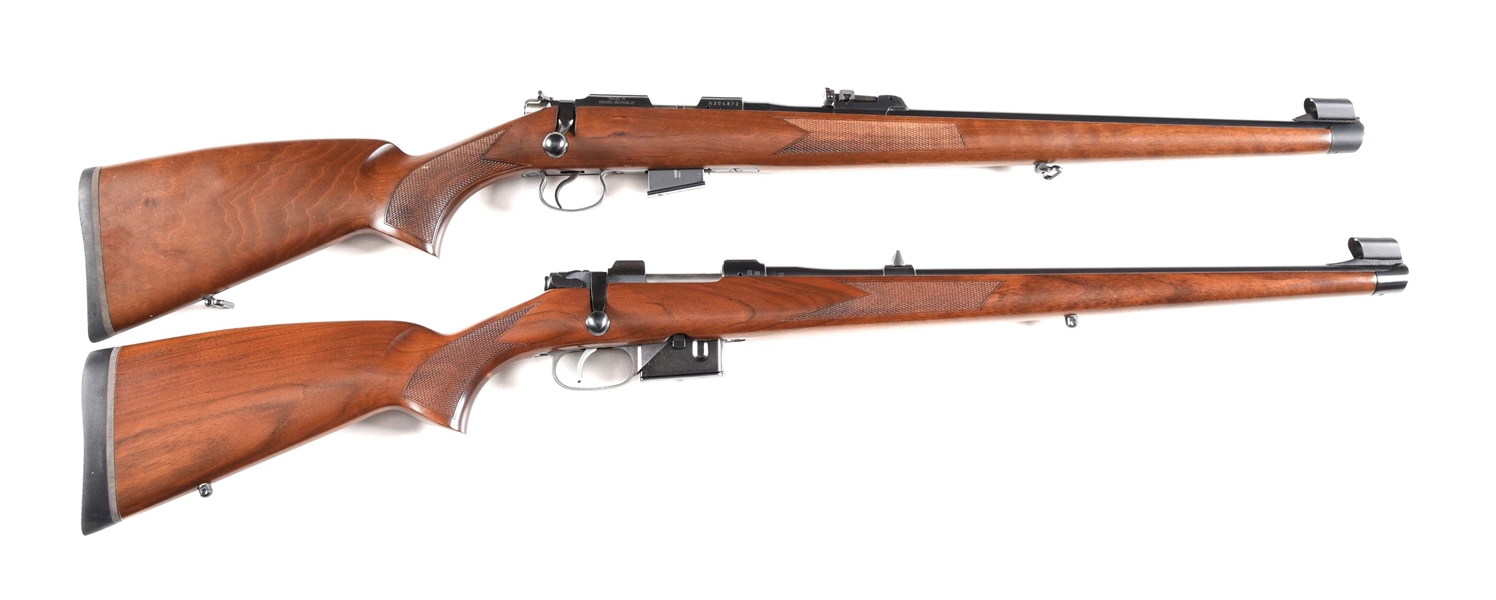 (M) LOT OF 2: CZ 452 AND 527 BOLT ACTION RIFLES.