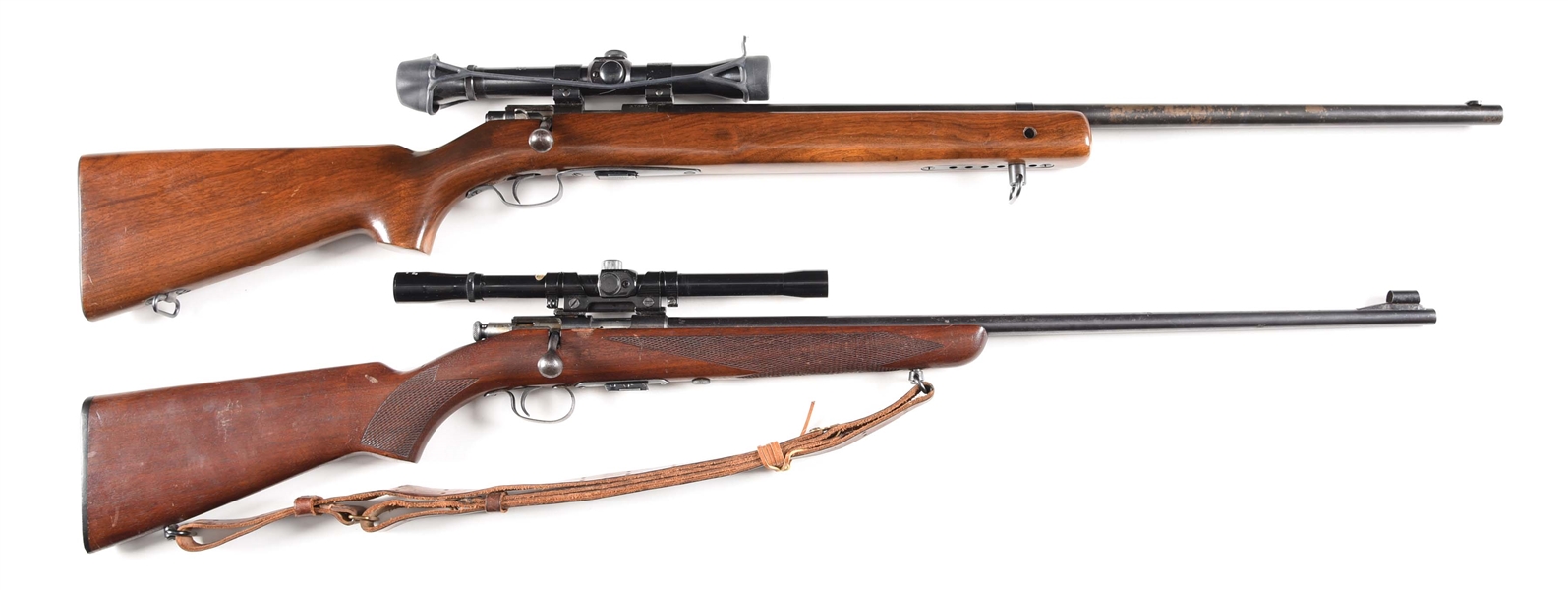 (C) LOT OF 2: WINCHESTER MODEL 75 AND 69 BOLT ACTION RIFLES.