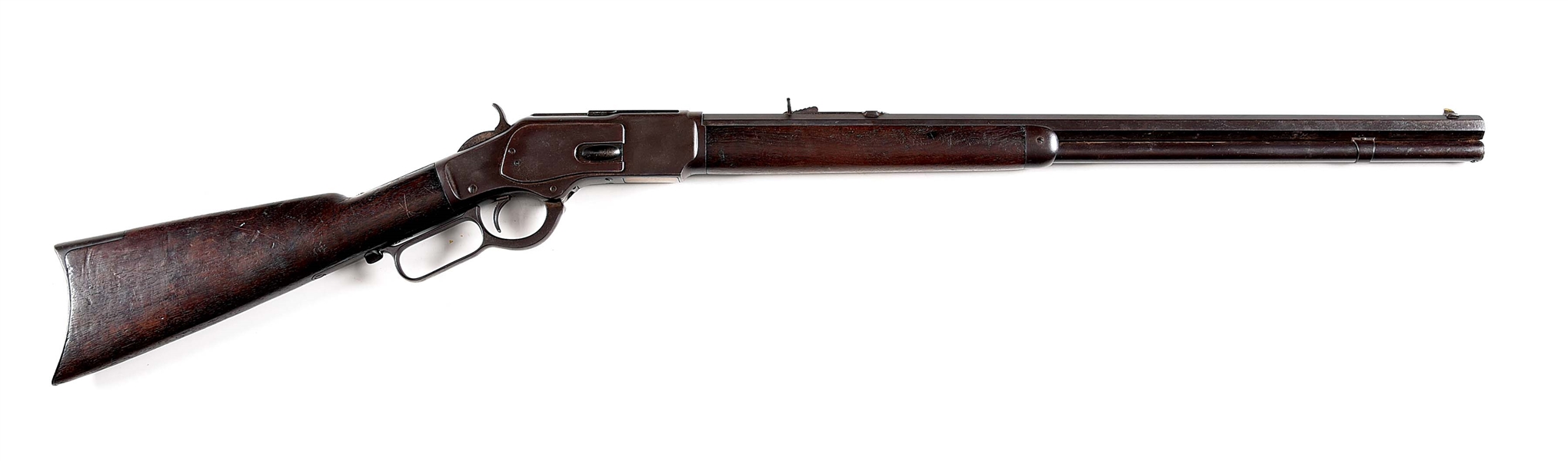 (A) WINCHESTER MODEL 1873 LEVER ACTION RIFLE (1890).