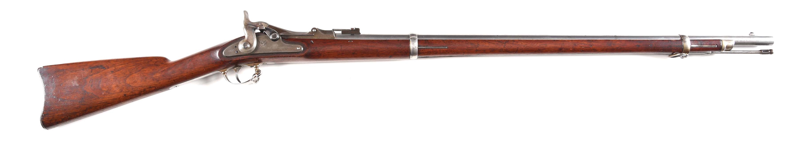 (A) US SPRINGFIELD MODEL 1870 TRAPDOOR RIFLE DATED 1870.