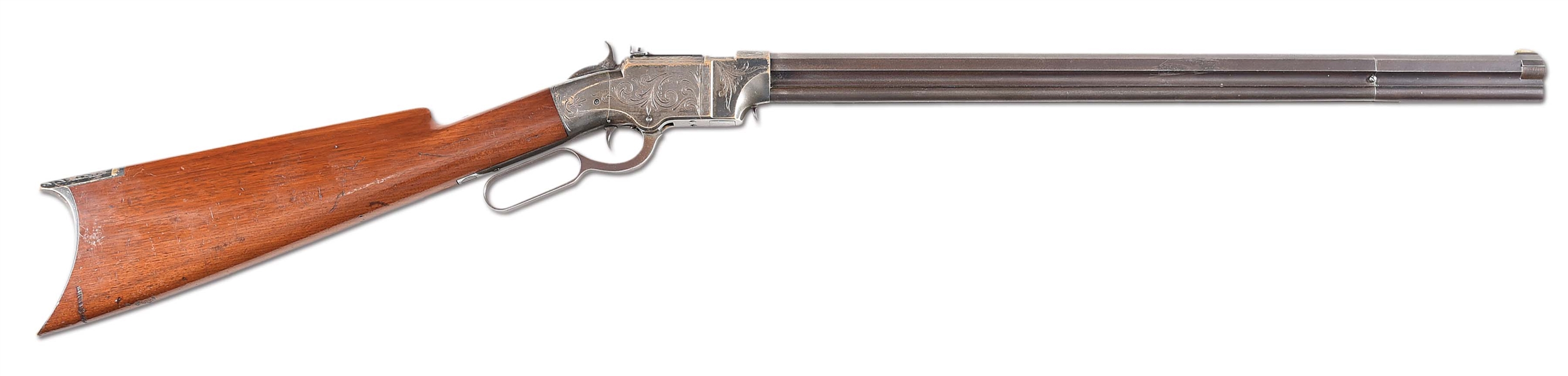 (A) ENGRAVED NEW HAVEN ARMS VOLCANIC LEVER ACTION CARBINE.