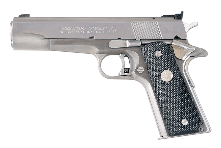 (M) COLT SERIES 80 MKIV GOLD CUP NATIONAL MATCH 1911 SEMI AUTOMATIC PISTOL.