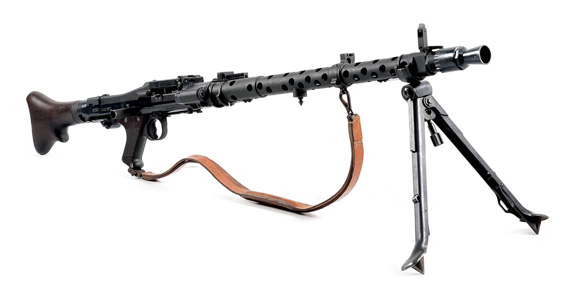 (M) TNW 1943 DATED MG-34 SEMI-AUTOMATIC RIFLE WITH CRATE AND ACCESSORIES.