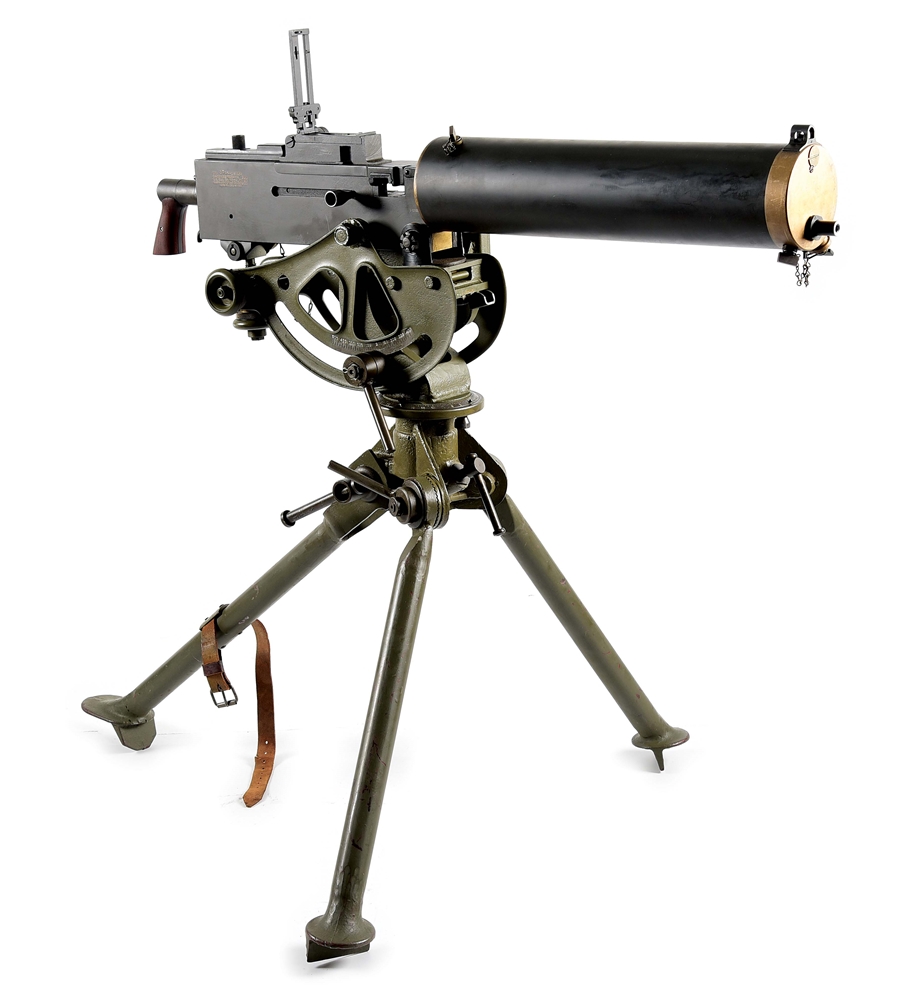 (N) EXCEPTIONAL LOW SERIAL NUMBER WESTINGHOUSE MANUFACTURED BROWNING MODEL 1917 WATER COOLED MACHINE GUN ON TRIPOD (CURIO AND RELIC).
