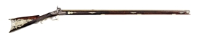 (A) BEAUTIFULLY DECORATED ARTISTIC KENTUCKY RIFLE BY JOSEPH COOPER OF NEW YORK CITY.