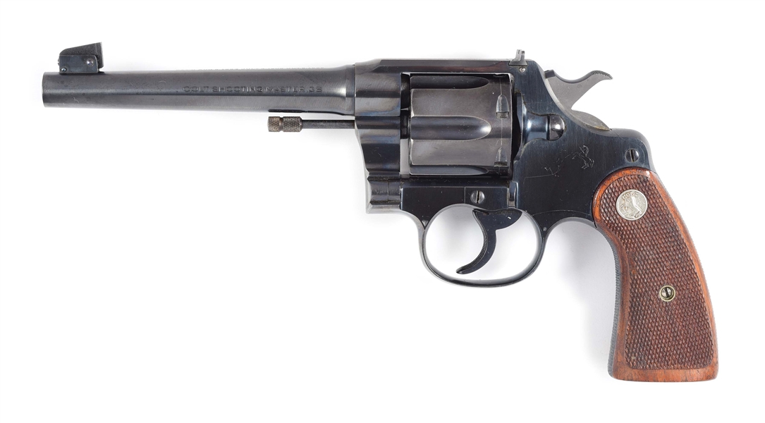 (C) COLT SHOOTING MASTER .38 DOUBLE ACTION REVOLVER.