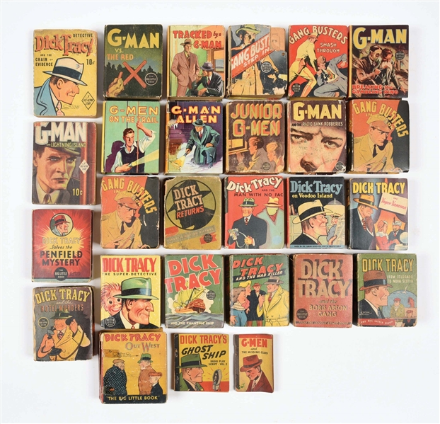 LOT OF APPROXIMATELY 25 VARIOUS CRIME-ORIENTED BIG LITTLE BOOKS.