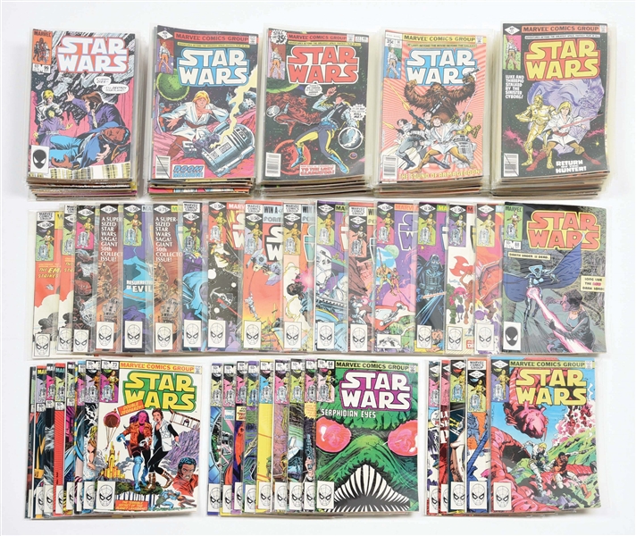 LOT OF OVER 100 MARVEL COMICS STAR WARS-RELATED COMIC BOOKS.