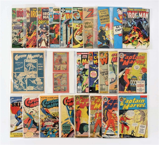 LOT OF 25: VARIOUS IRONMAN, CAPTAIN MARVEL, HUMAN TORCH AND OTHER VARIOUS MAGAZINES.