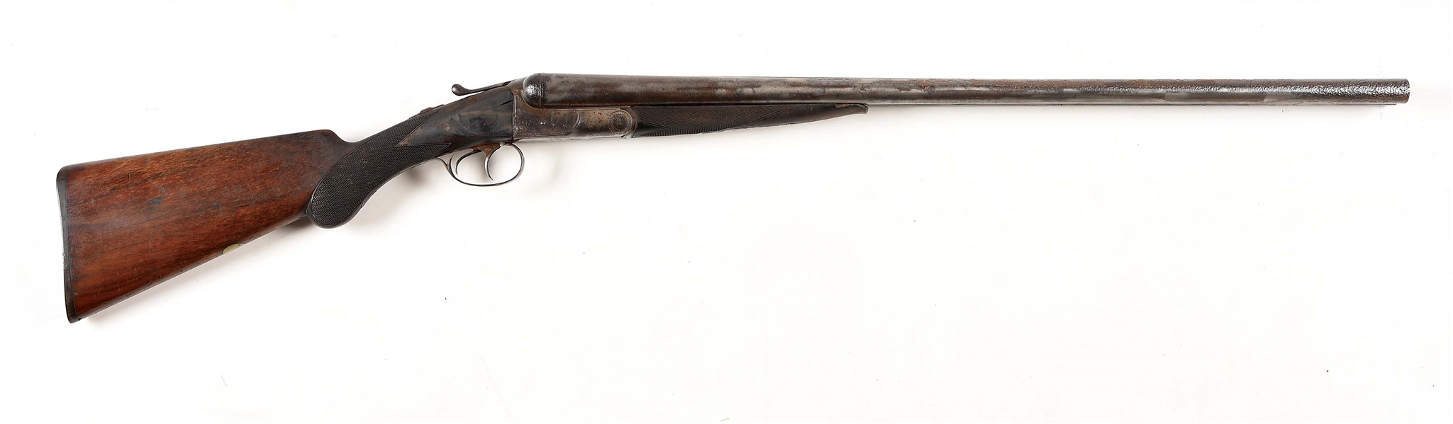 (A) COLT 1883 HAMMERLESS SIDE BY SIDE SHOTGUN.