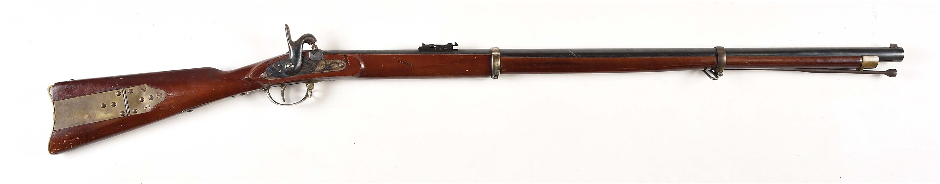 (A) BELGIAN MANUFACTURED MODERN PERCUSSION RIFLE.