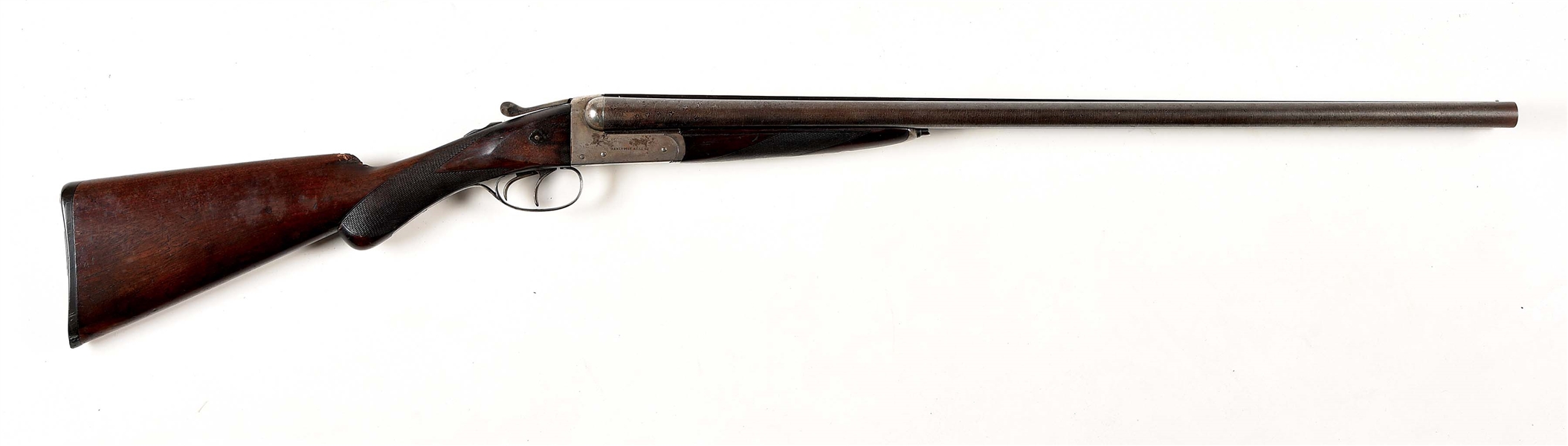 (C) REMINGTON MODEL 1894 SIDE BY SIDE 12 GAUGE SHOTGUN.