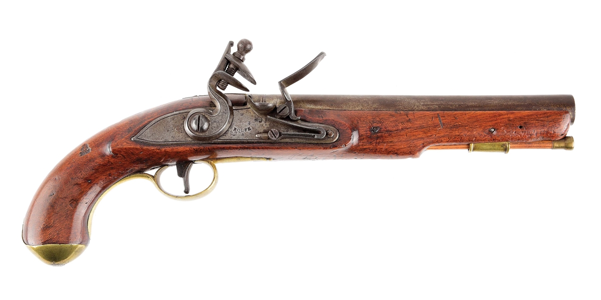 (A) WAR OF 1812 CANADIAN MILITIA OR "INDIAN" CONTRACT DRAGOON PISTOL BY ROLFE. 