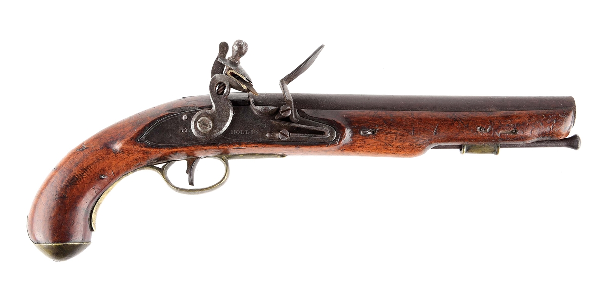 (A) WAR OF 1812 CANADIAN MILITIA OR "INDIAN" CONTRACT DRAGOON PISTOL BY HOLLIS. 
