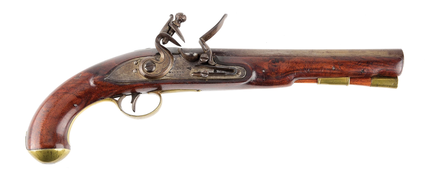(A) WAR OF 1812 CANADIAN MILITIA OR "INDIAN" CONTRACT DRAGOON PISTOL BY KETLAND WALKER & CO.