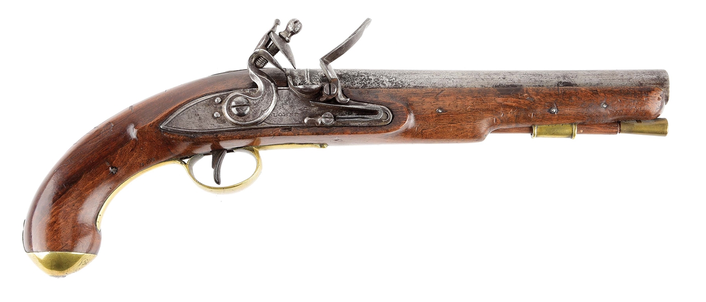 (A) WAR OF 1812 CANADIAN MILITIA OR "INDIAN" CONTRACT DRAGOON PISTOL BY LOWNDES.
