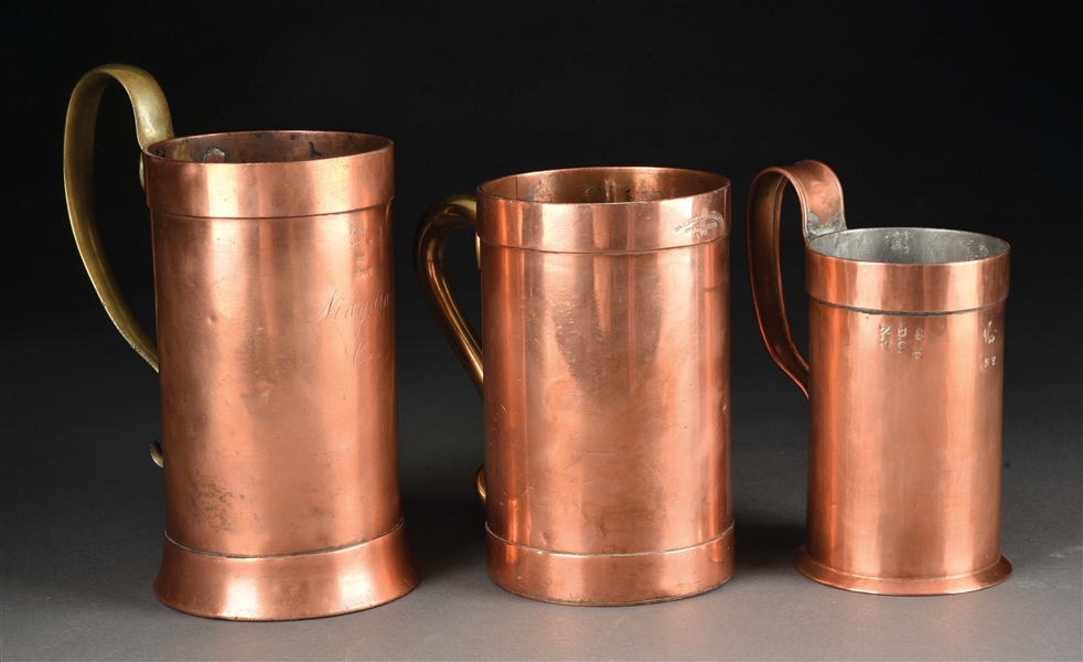 LOT OF 3: COPPER MEASURES. 