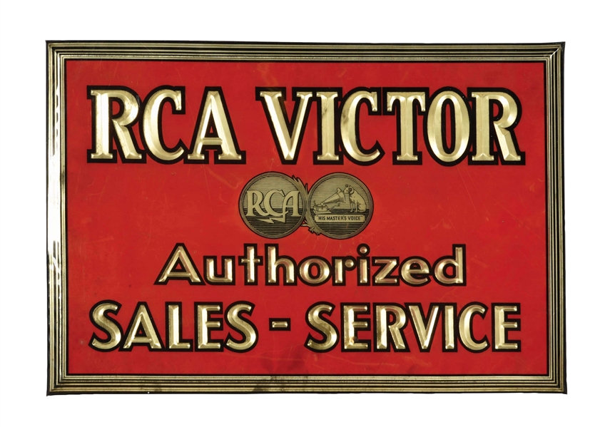 RCA VICTOR AUTHORIZED SALES SIGN.