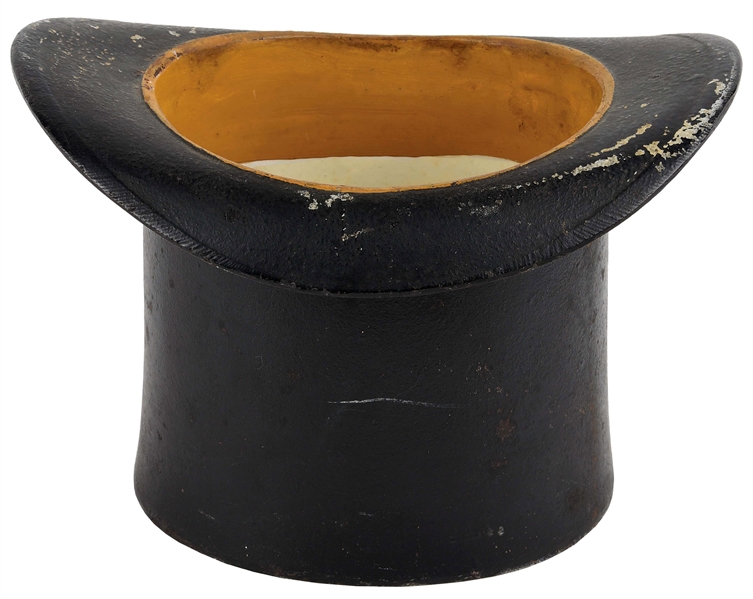 CAST IRON TOP HAT SPITTOON.