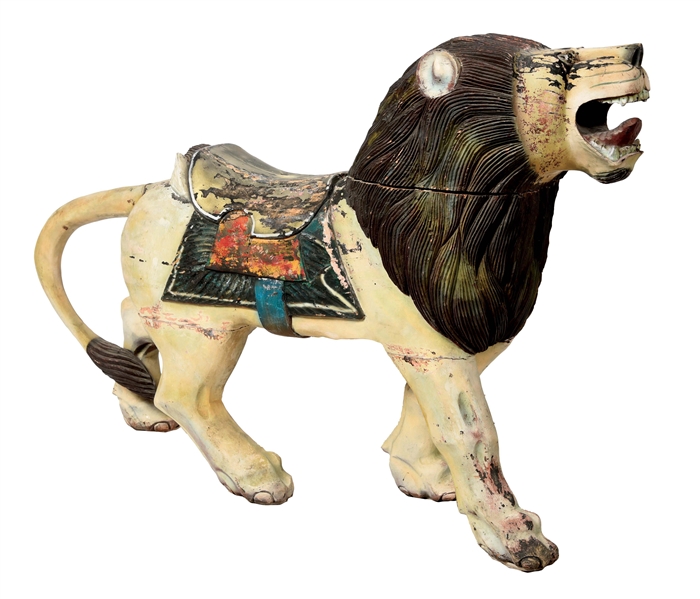 LION CAROUSEL FIGURE.