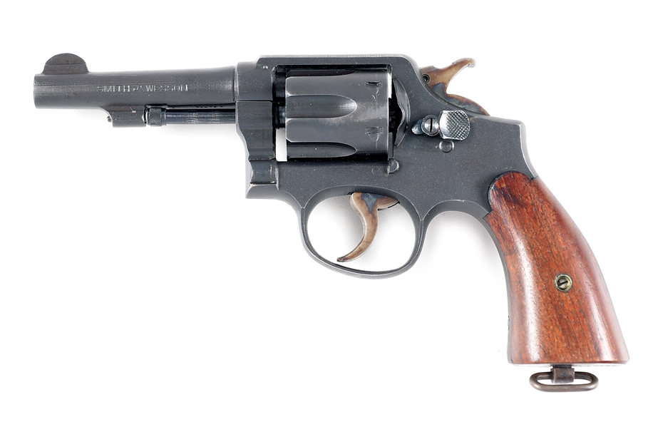 (C) SMITH & WESSON VICTORY REVOLVER WITH HOLSTER.