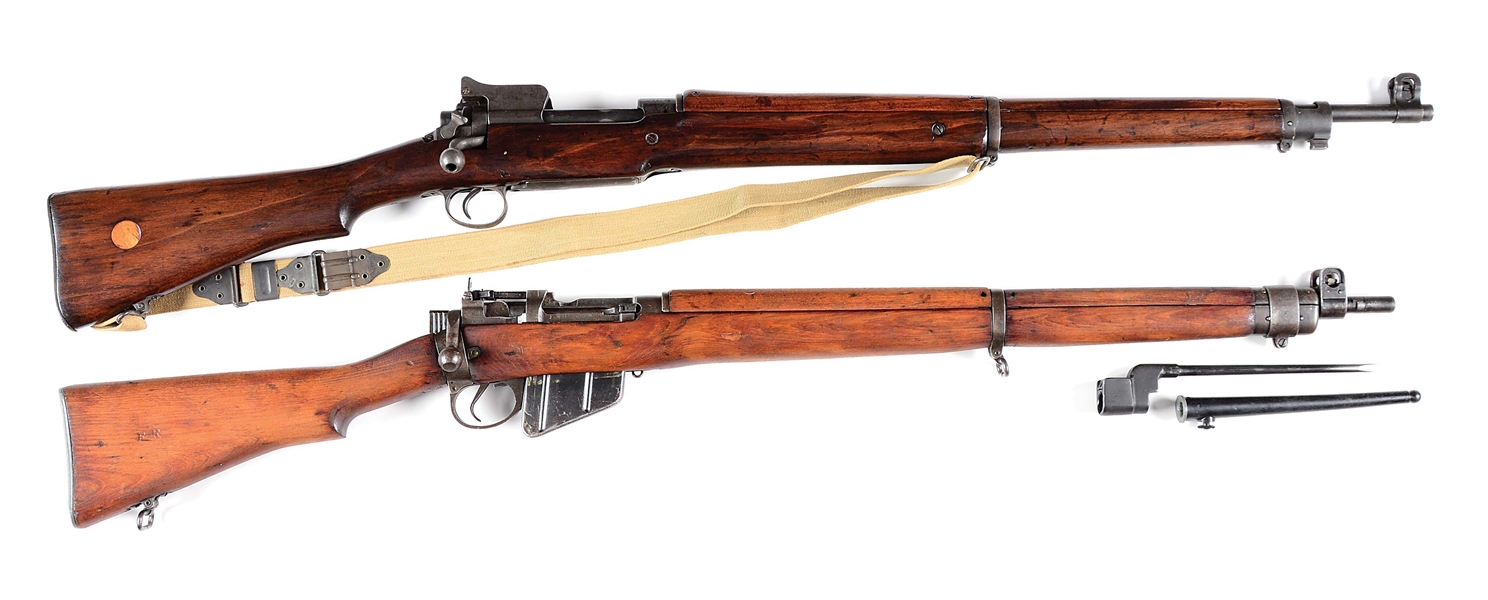 (C) LOT OF 2: WINCHESTER PATTERN 1914 ENFIELD BOLT ACTION RIFLE AND SAVAGE SMLE NO. 4 MK1 BOLT ACTION RIFLE 