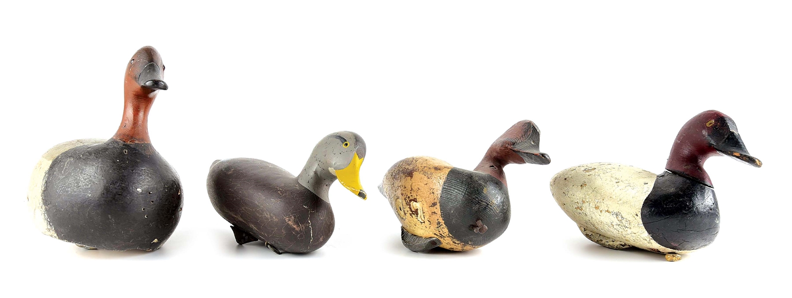 LOT OF 4: WOODEN WATERFOWL DECOYS
