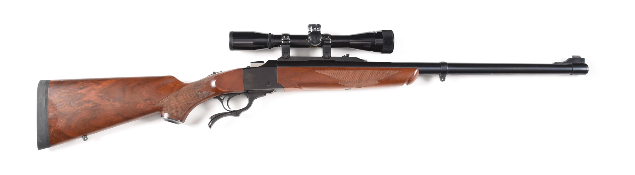 (M) RUGER NO. 1-H TROPICAL .458 WIN MAG SINGLE SHOT RIFLE WITH SCOPE.
