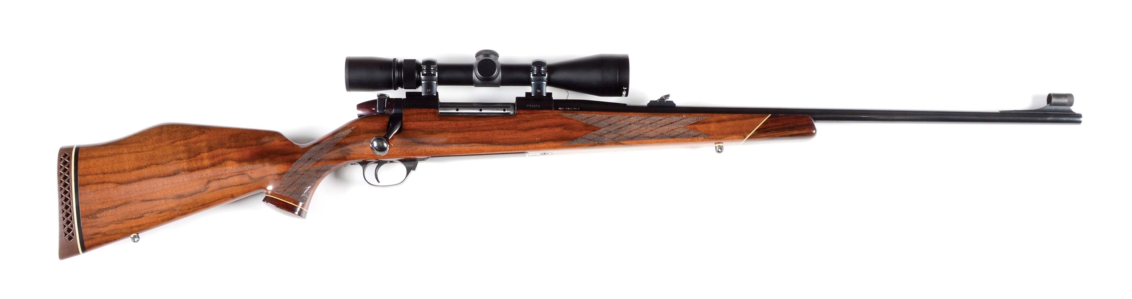 (C) WEST GERMAN WEATHERBY MARK V .30-06 BOLT ACTION RIFLE WITH SCOPE.