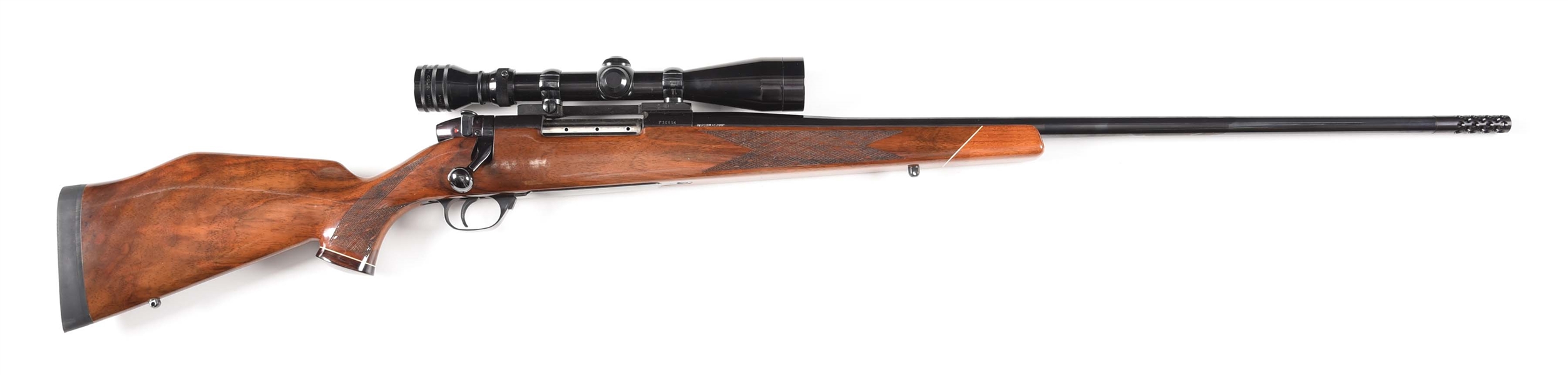 (C) WEST GERMAN WEATHERBY MARK V BOLT ACTION RIFLE WITH SCOPE