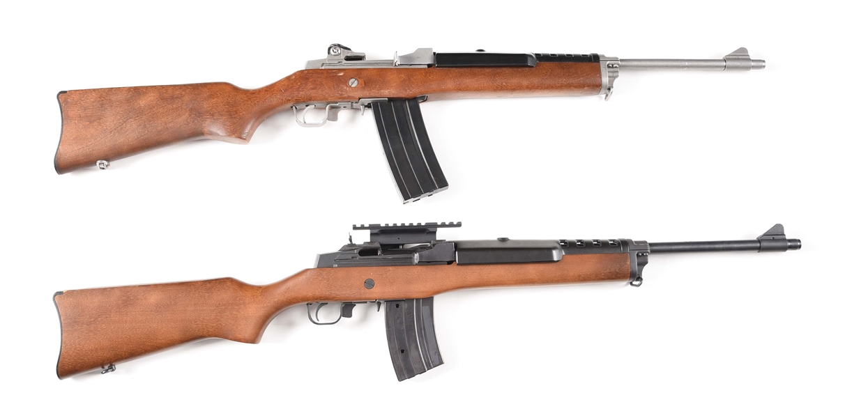 (M) LOT OF 2: RUGER MINI-14 AND MINI-30 SEMI AUTOMATIC RANCH RIFLES.