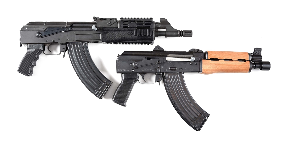 (M) LOT OF 2: CENTURY ARMS CENTURION 39 & PAP M92PV SEMI-AUTOMATIC AK PISTOLS.