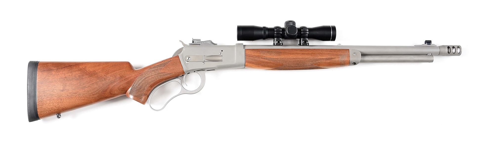 (M) BIG HORN ARMORY MODEL 89 .500 S&W MAG LEVER ACTION RIFLE WITH SCOPE.