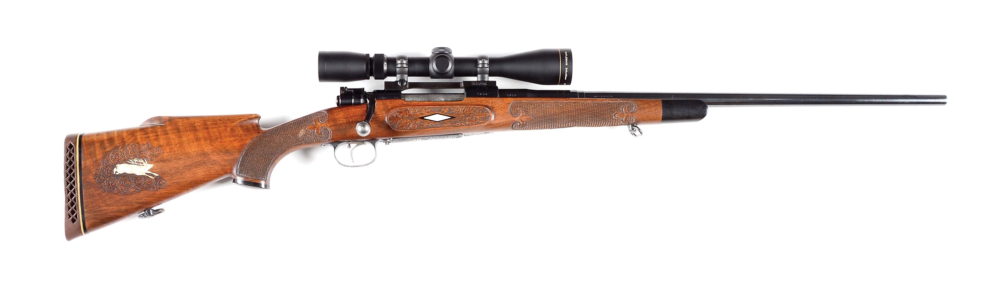 (C) FN MAUSER SPORTER WITH CARVED AND INLAID STOCK AND SCOPE